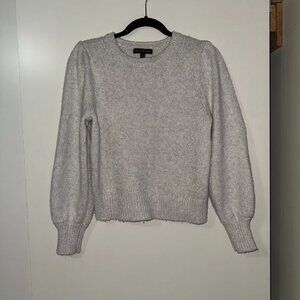 Banana Republic - Light Gray Puff Sleeve Sweater